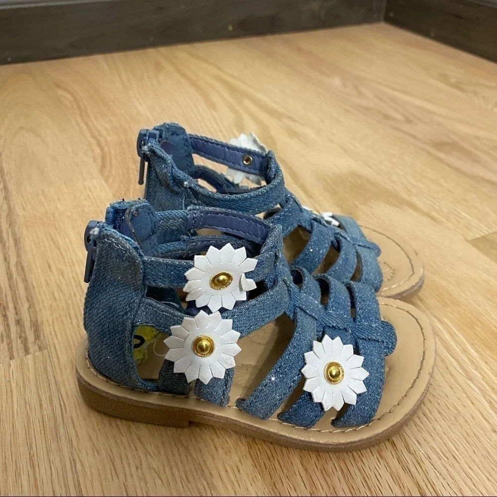 Sunflower Blue Sandals Kids 5 Baby White